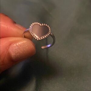 Silver Heart Adjustable Ring